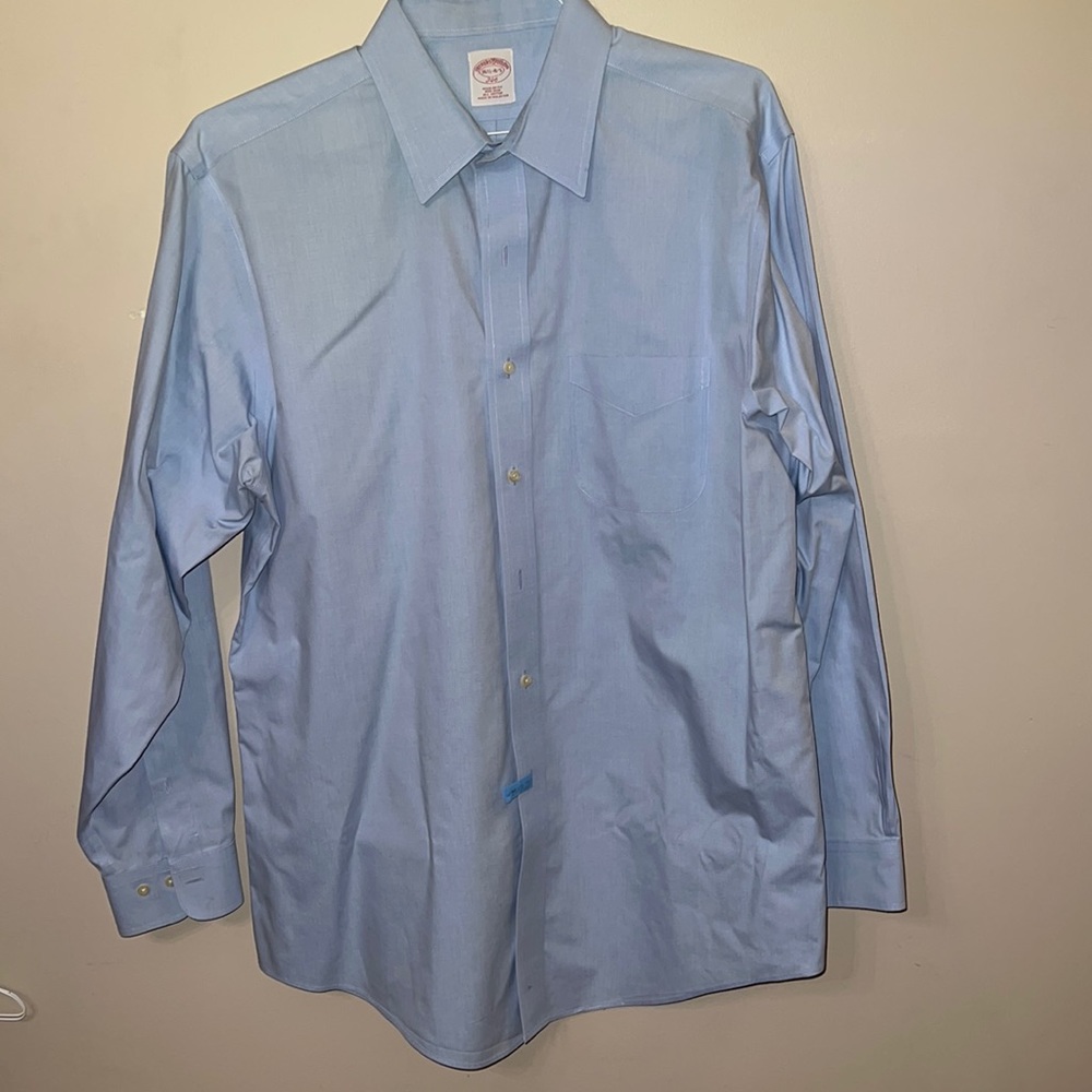 Brooks Brothers, Baby Blue mens Dress Shirt.